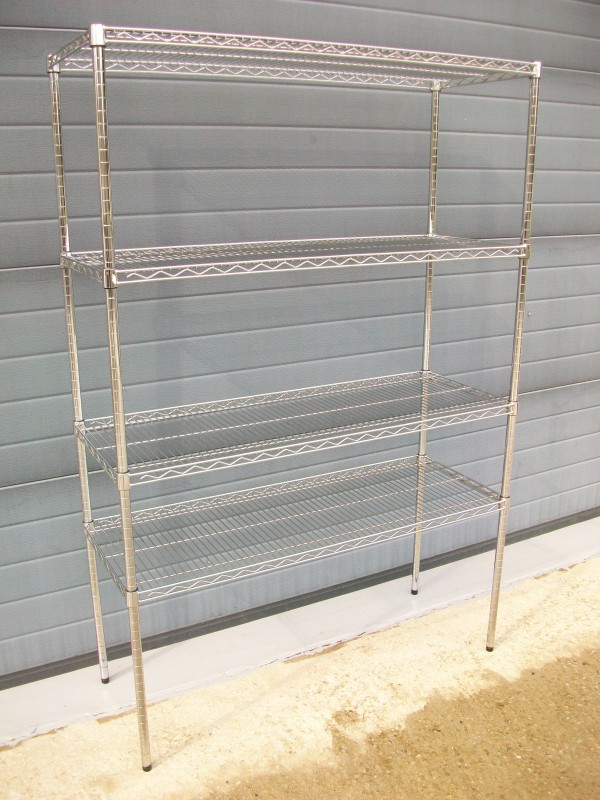 Etagère acier chromé