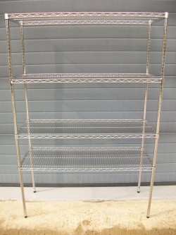 Etagère acier chromé