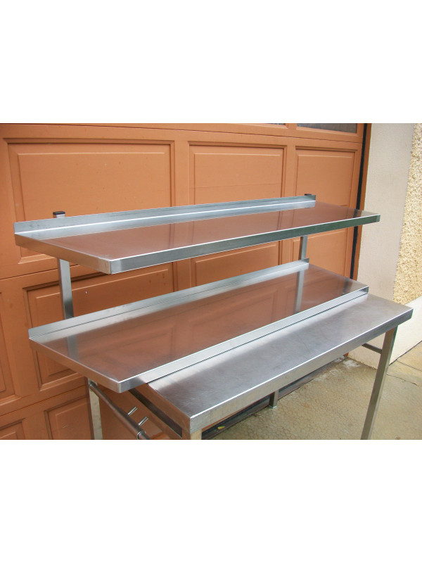 Etagère inox double 147 x 42.5