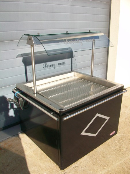 Vitrine chauffante mobile