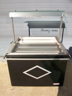 Vitrine chauffante mobile